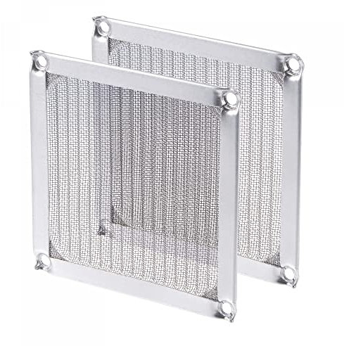 sourcing map 2er Pack 120mm Filter Gitter Edelstahl Netz Staubgeschützt Kaste für Computer