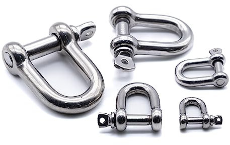 Stainless Steel D Shackle A4 316 Marine Grade - Other Sizes/Quantities Available - (M4, 4)