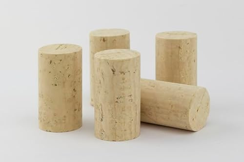 100 Natural Wine Corks #9 44x24 (15/16 diameter by 1 3/4 lenght) - SLIMCORK (R) PATENTED (Not Agglomerated cork) for Proper Aging - Made in Portugal - DIRECT FROM PRODUCER (Not Branded, 100pcs) -