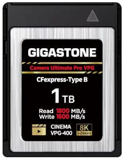 GIGASTONE 1TB Ultimate Pro VPG CFexpress Type B Memory Card - Ultra Fast Speed Up to 1800MB/s for 8K RAW Video - Perfect for Canon Nikon Sony Panasonic DSLR Cameras
