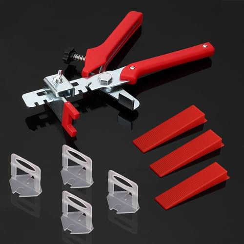 501Pcs Tile Leveling System 2mm Spacer Clips 400Pcs & Tile Level Wedge 100Pcs & Plier 1Pcs, for Professional/DIY Ceramic Tile and Stone Wall Floor Installation