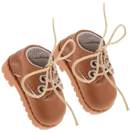 WHAMVOX Puppen Schuhe 1 Puppenlederschuhe Aus Baumwolle Puppenzubehör Puppenschuhe Babyschuhe Für Mädchen Kinder Spielzeug Mini Schuhe Schuhe Puppe Mini-Schuhe Spielzeug Kunstleder