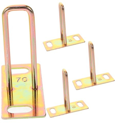 SOLUSTRE Ganchos de Bloqueo de Asiento Piezas de Repuesto Juego de 4 de Metal Dorado Alta Seguridad y Amplia Aplicabilidad para Motocicleta Eléctrica