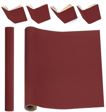PATIKIL 40x16 Tela para encuadernación, Cubierta de lino para libros Reparación de encuadernación Tela para encuadernación para artes de libros Costura manualidades, Rojo oscuro | para libros, Tela para encuadernación para artes de libros, Reparación de encuadernación, Costura manualidades