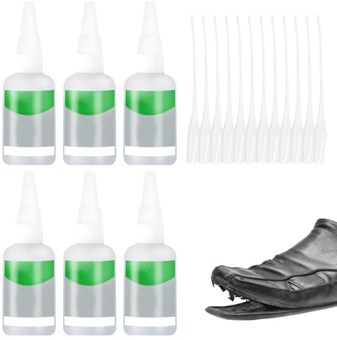 Lot de 6 colles huileuses puissantes universelles de 50 g avec 12 applicateurs de pointes, convient pour le plastique, le métal, la céramique, le cuir et la résine