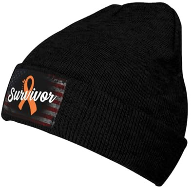Kidney Cancer Survivor Home Knit Hat Cap Winter Warm Soft Stretch Beanie Hat for Men Women21 Black
