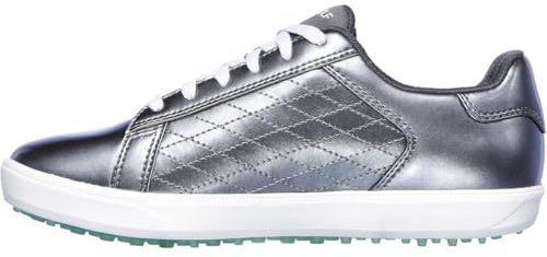 Skechers Drive 4 Drive 4 Spikeless Waterproof Golf Shoe Chaussures de Golf sans Crampons imperméables pour Femme, Couleur étain., 42 EU