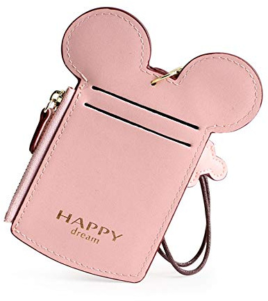 7 Colors Fashions New Leather Oyster Baby Travel Card Bus Pass Holder Wallet Rail Card Cover Case (Pink)