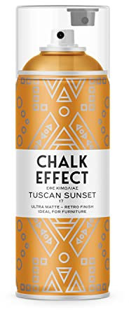 CL COSMOS LAC Kreidefarbe Spray Chalk Effect - hochwertige chalky Kreidesprühfarbe Farbspray - Spray Paint Farbe (Tuscan Sunset)
