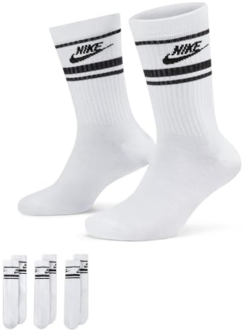 Nike Unisex Nsw Everyday Essential Cr Socke, WHITE/BLACK/BLACK, M EU