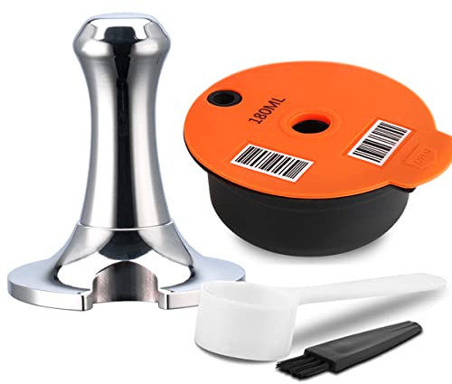 RECAFIMIL Filtre à café réutilisable, dosettes de café Tassimo rechargeables 180 ml avec inviolable Capsules réutilisables en plastique PP pour accessoires de machine à café Tassimo