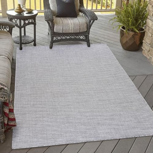 Mazovia Outdoor Teppich - Innen und Aussenbereich - Grau 80 x 150 cm