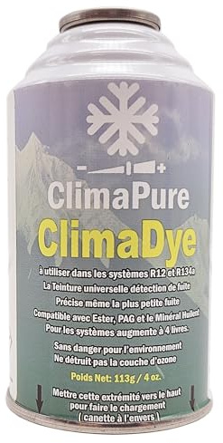 Canette CLIMAPURE CLIMADYE - Détecteur de Fuites pour Systèmes de Climatisation