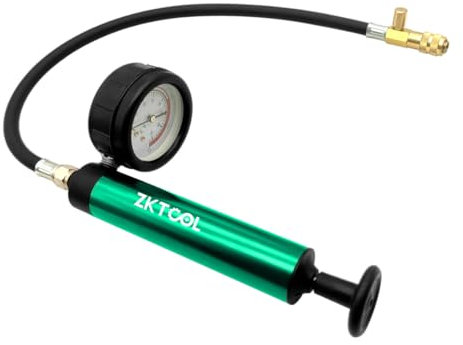 ZKTOOL Engine Radiator Tank Pressure Tester Kit, Water Tank Leak Test Set, Antifreeze Coolant Leak Detector, Vacuum Type Exhaust Filling Tool, Pressure Test Pump