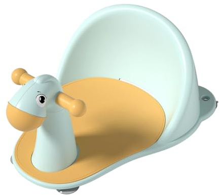EPIGEIST Asiento de Baño para Bebés y Pequeños con Estructura Estable y Ventosas Seguras Asiento Cómodo para Bañeras para Ducha Alimentación y Corte de Pelo Color Azul