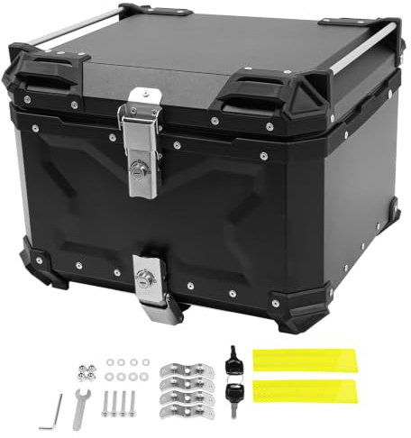 XYCFMDFTZ Baúl superior para moto 55 L | Baúl superior de aleación de aluminio para scooter