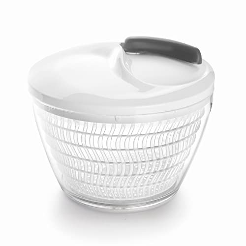 Lacor - 61400 - MINI Centrifugeuse haute vitesse, système EasySpeed, 3 pcs: Draineur, Grille, Bol, 100% sans BPA, Ø 19 x 16 cm, Blanc