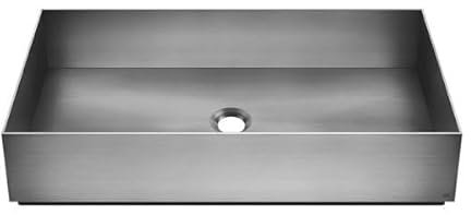 Gessi 316, Lavabo de sobremesa de acero inoxidable 600x400mm, 54606, Color: Latón cepillado PVD