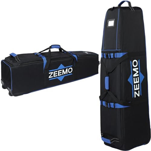 ZEEMO Golf-Reisetasche, Schwarz, Schwarz, L, High-End