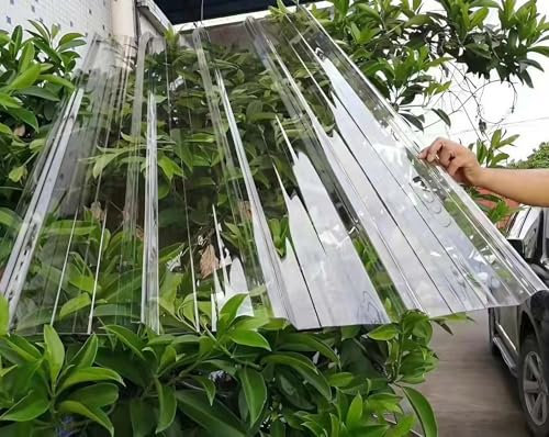 YHKJLYH Feuilles de toiture ondulées Transparentes, Panneaux d'éclairage Naturel en Fibre de Verre FRP à Isolation Thermique de 1 mm, Couverture de Toit imperméable à la Pluie avec Protection UV, fe