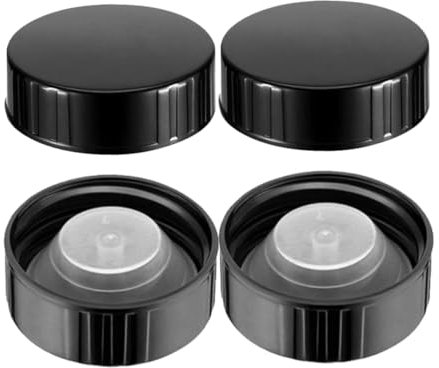 GARVALON 4pezzi Tappi Vite Con Guarnizione Ermetica Per Bottiglie Coperchi Rotondi Fenolica Per Flaconi Di Reattivi Anti-scivolo Per Chiusura Perfetta