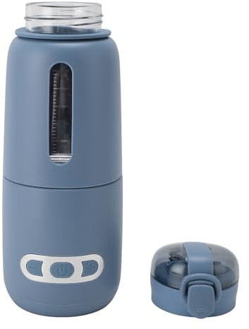 Hervidor Eléctrico, Calentador de Agua y Leche Inalámbrico de 300 Ml, Calentamiento Rápido, Calentador de Botellas Eléctrico Portátil, Recargable por USB para Viajes en