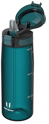 Super Sparrow Borraccia - 750ml - TouchSip Sportiva Bottiglia - Tritan Senza BPA, a Prova di Perdite - Borracce con Cannuccia Ideale per Scuola e Sport