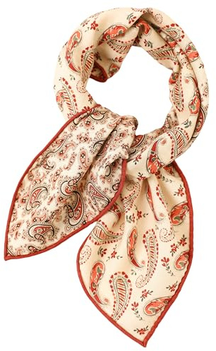 Prettystern dubbelsidig ull- och sidenhalsduk, 65 x 65 cm - dubbelsidig tryckt sidenduk, unisex halsduk för kvinnor och män, idealisk för vår och höst, SW02, 65 cm X 65 cm