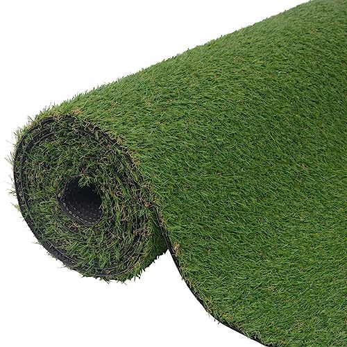 Nqyjm konstgräs 1 x 10 m/20 mm grön för trädgård balkong terrass