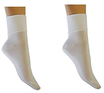 Mytoptrendz® - 2 PAIR - White Dance Socks Children's Boys Girls Ballet (White, 9-12- Child)