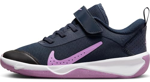 Nike Omni Multi Indoor Court Shoe, Obsidian/Rush Fuchsia-White, 3 UK Child