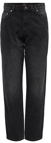ONLY Women's Onltokyo Hw Carrot ANK DNM Ana882 Jean Pants, Washed Black, 28W x 30L