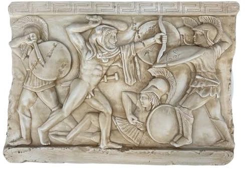 Hercules Battles The Giant Geryon Relief Greek Sculpture Statue Wall Decor