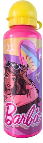 Barbie Reusable Bottle, Designer Stainless Steel Water Bottle for Girls, Travel Bottle, Capacity 500ml | Yellow