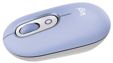 Logitech POP Mouse, ratón inalámbrico Bluetooth compacto y portátil con botones programables y clics discretos, tecnología Easy-Switch para alternar hasta 3 dispositivos, portátil, tablet, PC - Lila