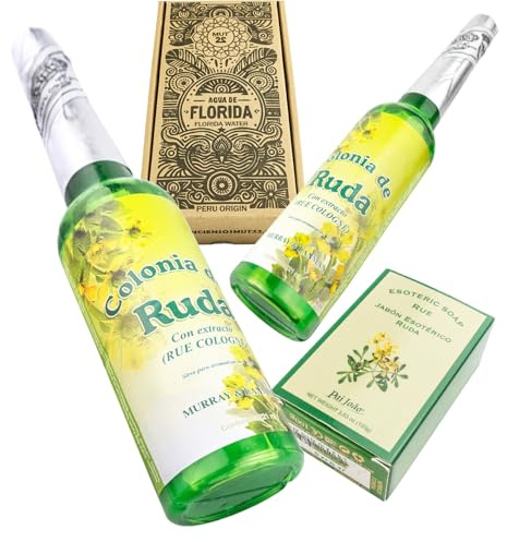 MUT22 2 Colonia di Ruda del Perù 100% Originale - Bottiglie da 220 ml per Pulizia e Protezione Spirituale