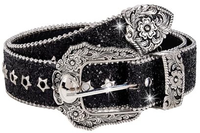 JUNNASALIKER Carving Schnalle Taille Kette Casual Gürtel Nieten Taille Ceinture Kristall Schnalle Nieten Blingbling Stilvolle Gürtel