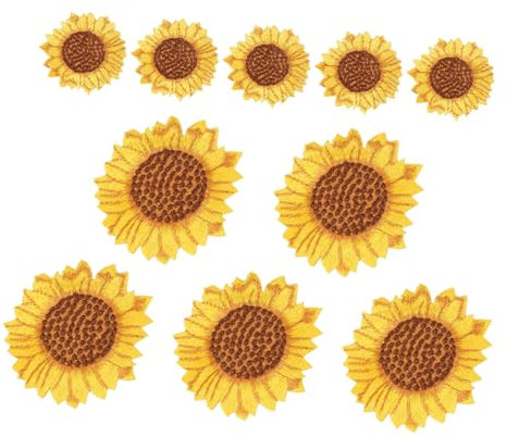 EXCEART 10 Stück gestickte Aufnäher leinenbettwaesche постельное белье Blumen-Schmetterlings-Patch zum Aufnähen Aufnäher für Jeans Flicken aufbügeln Applikationsflicken aufnähen Stoff