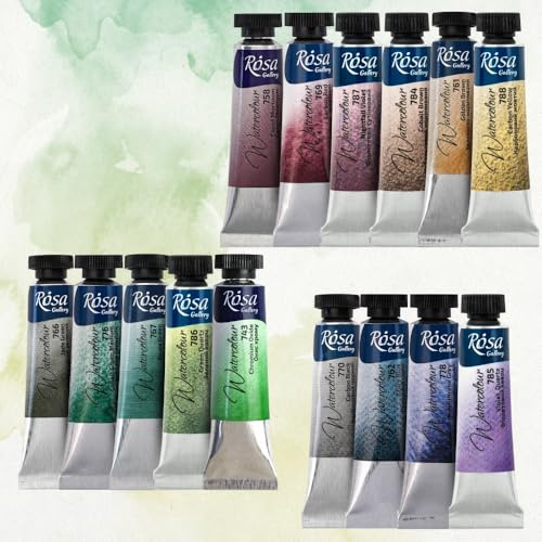 Rosa Gallery Super Granulation Professional Aquarellfarben 15 Tube x10 ml (Super Granulation Set N15_1)