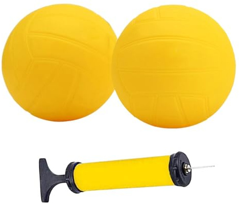 wueiooskj Spikbollar för reservdelar till nät, spelbollar för trädgård, pool, gräsmatta, strand, 3,5 tum, 3 st, Gul, 5 tum 2 st