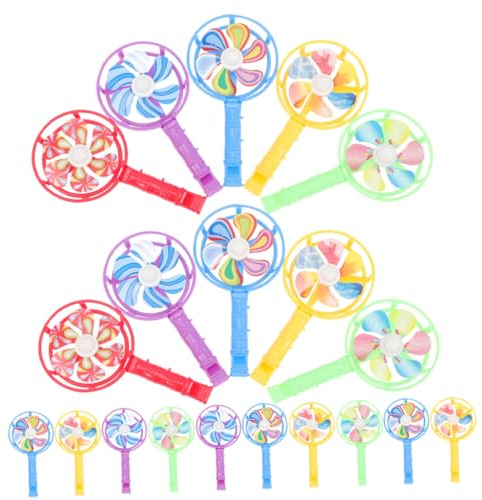 NOLITOY Silbatos de Plástico Forma de Molino de Viento, 20 Piezas Coloridas Aleatorias, Juguetes Silbantes para Fiesta Infantil, Generadores de Ruido para Cumpleaños y Color Aleatorio