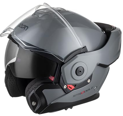 BEON Stradale Motorradhelm - Systemhelm Klapphelme mit Visier und Sonnenblende - Rollerhelm Sonnenblende - Motorrad Helm Damen & Herren - Integralhelm 180° Klappbar - XXL