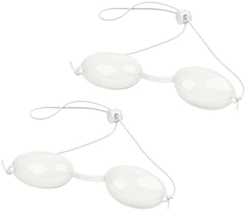 LOPHE UV solarium skyddsglasögon, solarium glasögon med elastiskt band, dansande solbad UV Eye Protection för solbänk skönhetsinstrument