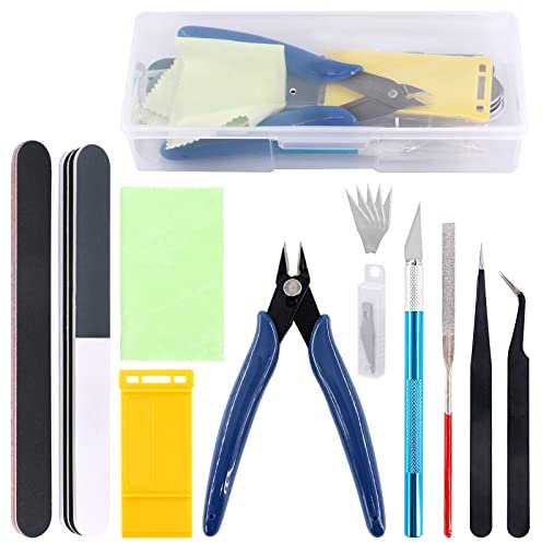 Rustark Lot de 10 outils de modélisation pour modèle Gundam Basic, montage, construction et réparation