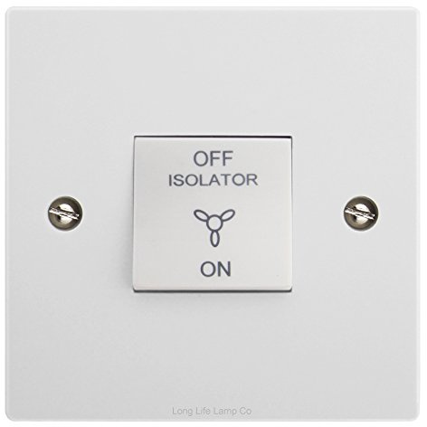 White Fan Isolator Switch 10A 3 Pole A311