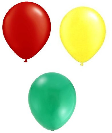 Toyland® 30 SENEGAL FOOTBALL WORLD CUP 2022 BALLOONS - RED, YELLOW & GREEN 12 LATEX
