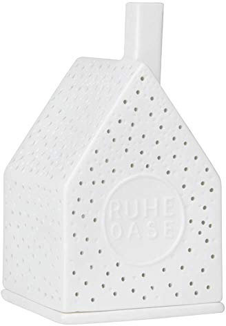 Räder Zuhause Lichthaus aus Porzellan in der Farbe Weiß, Maße: 7cm x 7cm x 13cm, 14469