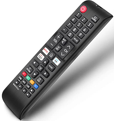 Gvirtue Fjärrkontroll BN59-01315J ersättning för Samsung-Smart-TV-fjärrkontroll Samsung LED LCD QLED 4K 8K UHD 3D HDTV HDR böjd kristall smart TV med Netflix, Prime Video, Samsung TV Plus-knapp
