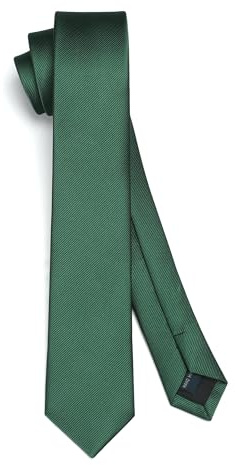 HISDERN Corbatas para hombre Corbatas delgadas de color sólido para hombres Corbata de boda Corbata formal clásica de negocios para hombres 6 cm