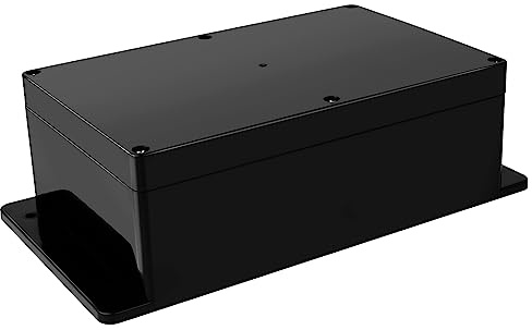 Therlan Abzweigdose Schwarz Wasserdichtes IP65, Verteilerdose Schwarz ABS Kunststoffgehäuse Abzweigkasten Anschlussdose Elektronik Gehäuse Aufputz Verteilerdose Außen Wasserdicht 230 * 150 * 85mm